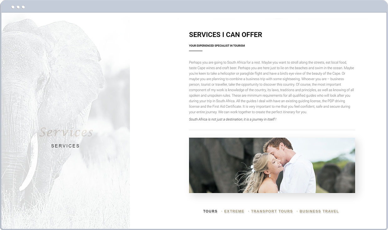 Service page