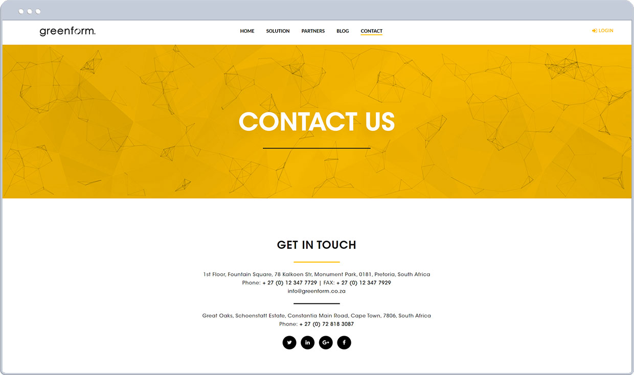 Contact page